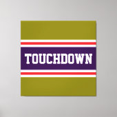 Toile TOUCHDOWN Violet Rouge Blanc Olive Rayures de Cour (Recto)