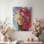 Toile Touches arc-en-ciel en fleurs paisibles