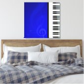Toile Touches de piano à effet bleu notes musicales (Insitu(Chambre))