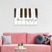 Toile Touches de piano avec citation de musique (Insitu(Salon))