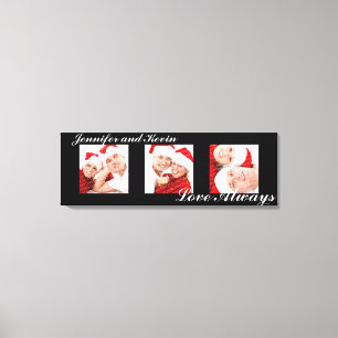 Toile Toujours amour triptyque personnalisé photo art to