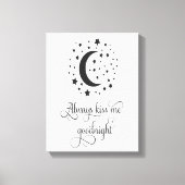 Toile Toujours M'embrasser Bonne Nuit Affichage Mural (Recto)