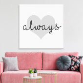 Toile toujours simple coeur moderne noir (Insitu(Salon))