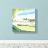 Toile Tour de Londres | Paysage de l'aquarelle britanniq (Insitu (Plancher de Bois))
