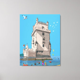 Toile Tour de St. Vincent Lisbonne Portugal Illustration