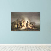 Toile Tour du feu de camp (litho couleur) (Insitu (Plancher de Bois))