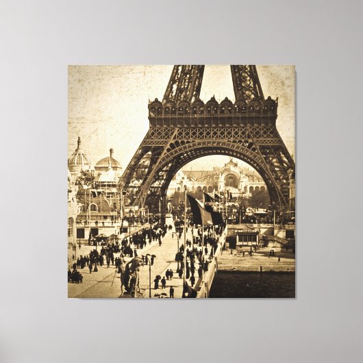 Toile Tour Eiffel à l'Exposition Universelle 1900 (Recto)