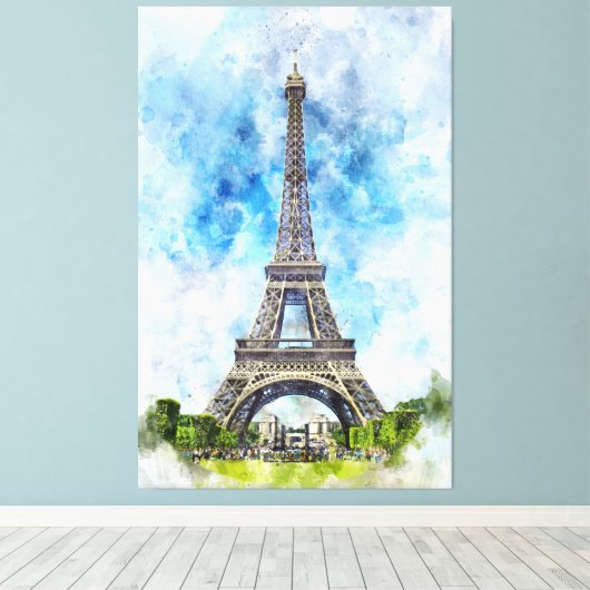 Toile Tour Eiffel à Paris nr2 (Insitu (Plancher de Bois))