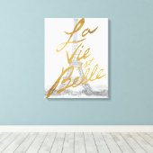 Toile Tour Eiffel avec écriture or (Insitu (Plancher de Bois))