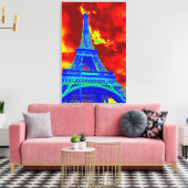 Toile tour eiffel en feu (Insitu(Salon))