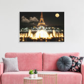 Toile Tour Eiffel en soirée (Insitu(Salon))