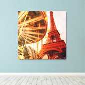 Toile Tour Eiffel et Carrousel (Insitu (Plancher de Bois))