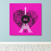 Toile Tour Eiffel | Love Paris | Monogramme (Insitu (Plancher de Bois))