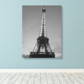 Toile Tour Eiffel noir et blanc à Paris (Insitu (Plancher de Bois))