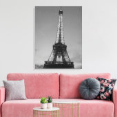 Toile Tour Eiffel noir et blanc à Paris (Insitu(Salon))