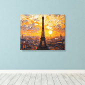 Toile Tour Eiffel Paris Canvas Art Mur (Insitu (Plancher de Bois))