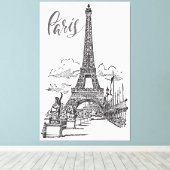 Toile Tour Eiffel Paris France (Insitu (Plancher de Bois))