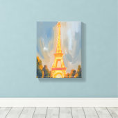 Toile Tour Eiffel Paris France Aquarelle (Insitu (Plancher de Bois))