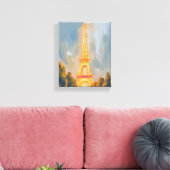 Toile Tour Eiffel Paris France Aquarelle (Insitu(Salon))