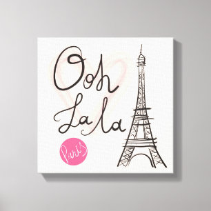 Toile Tour Eiffel tiré par la main