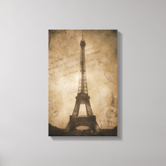Toile tour eiffel vintage