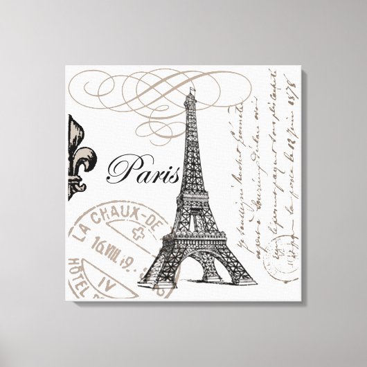 Toile Tour Eiffel vintage Paris (Recto)