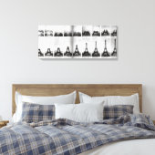 Toile Tour Eiffel vintage photo Paris (Insitu(Chambre))