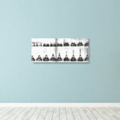 Toile Tour Eiffel vintage photo Paris (Insitu (Plancher de Bois))