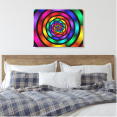 Toile Tour Psychédélique Coloré Art Moderne Triptyque (Insitu(Chambre))