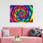 Toile Tour Psychédélique Coloré Art Moderne Triptyque (Insitu(Salon))