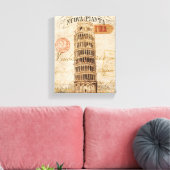 Toile Tour vintage de Pise (Insitu(Salon))