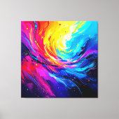 Toile Tourbillon Abstrait Vibrant (Recto)