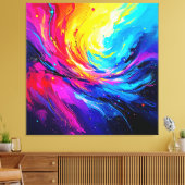 Toile Tourbillon Abstrait Vibrant (Insitu(Salon))