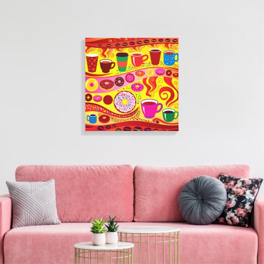 Toile Tourbillon de café et montée de sucre (Insitu(Salon))