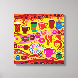 Toile Tourbillon de café et montée de sucre