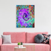 Toile Tourbillon Liquide Abstrait Rétro Coloré Violet (Insitu(Salon))