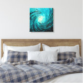 Toile Tourbillon océan turquoise abstrait (Insitu(Chambre))