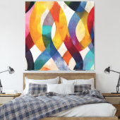 Toile Tourbillons de ruban abstrait coloré (Insitu(Chambre))