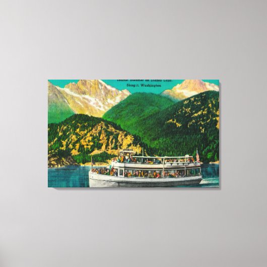 Toile Tourist Steamer sur le lac Diablo, Skagit (Recto)