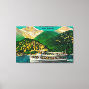 Toile Tourist Steamer sur le lac Diablo, Skagit