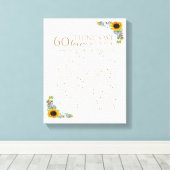 Toile tournesol 60 choses nous vous aimons 50e anniversa (Insitu (Plancher de Bois))
