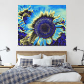 Toile Tournesol bleu (Insitu(Chambre))