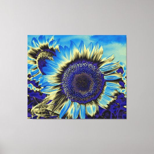 Toile Tournesol bleu (Recto)