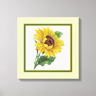 Toile Tournesol d'or - Carré