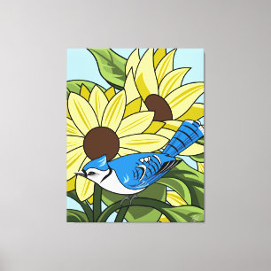 Toile Tournesol et Bluejay