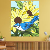 Toile Tournesol et Bluejay (Insitu(Salon))