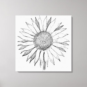 Toile Tournesol illustré