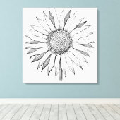 Toile Tournesol illustré (Insitu (Plancher de Bois))