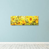 Toile Tournesol Jaune Vert Russe Vintage (Insitu (Plancher de Bois))