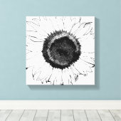 Toile Tournesol noir et blanc (Insitu (Plancher de Bois))